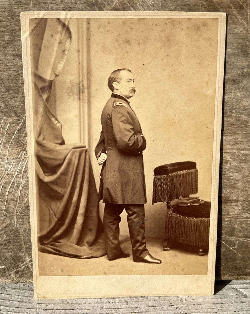 Civil War Cabinet Card Photograph of Philip Henry Sheridan and Signed by Him on Back (1 of 5)