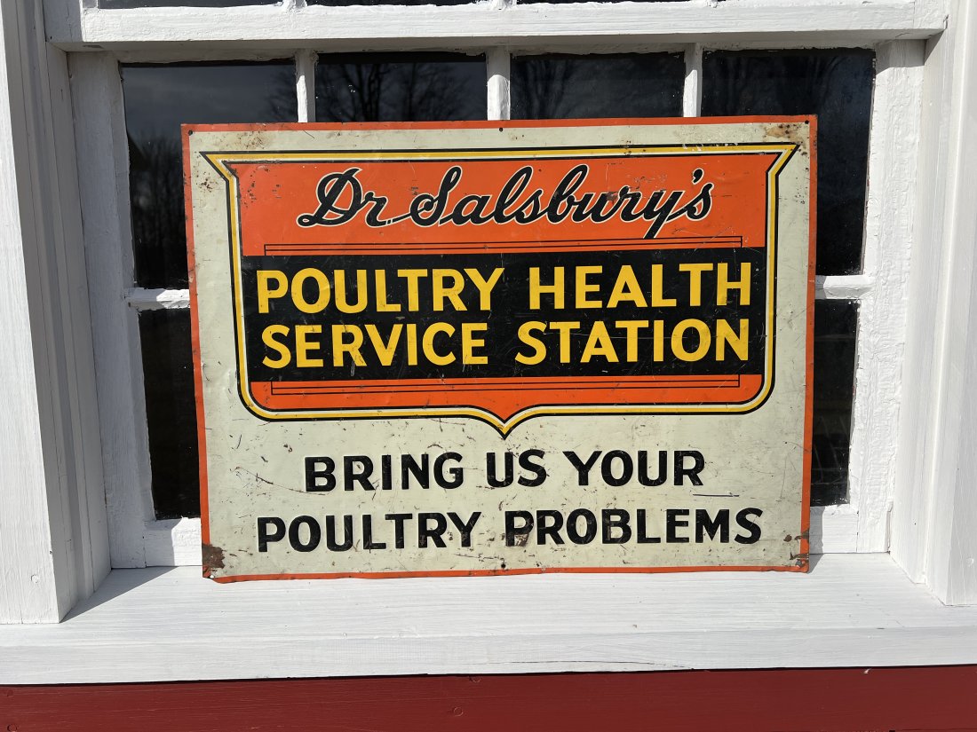 Poultry Advertising Sign Dr. Salsbury's Health Service Station (1 of 5)