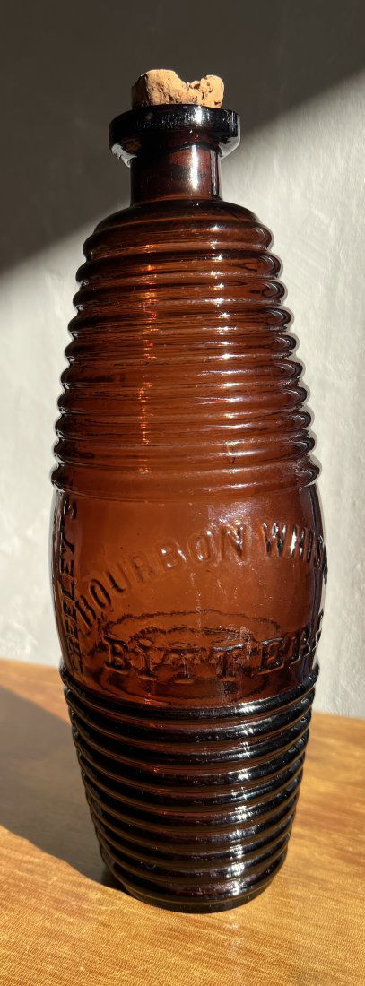 Greeley's Bourbon Whiskey Barrel Figural Bitters Botttle w/ cork (1 of 17)