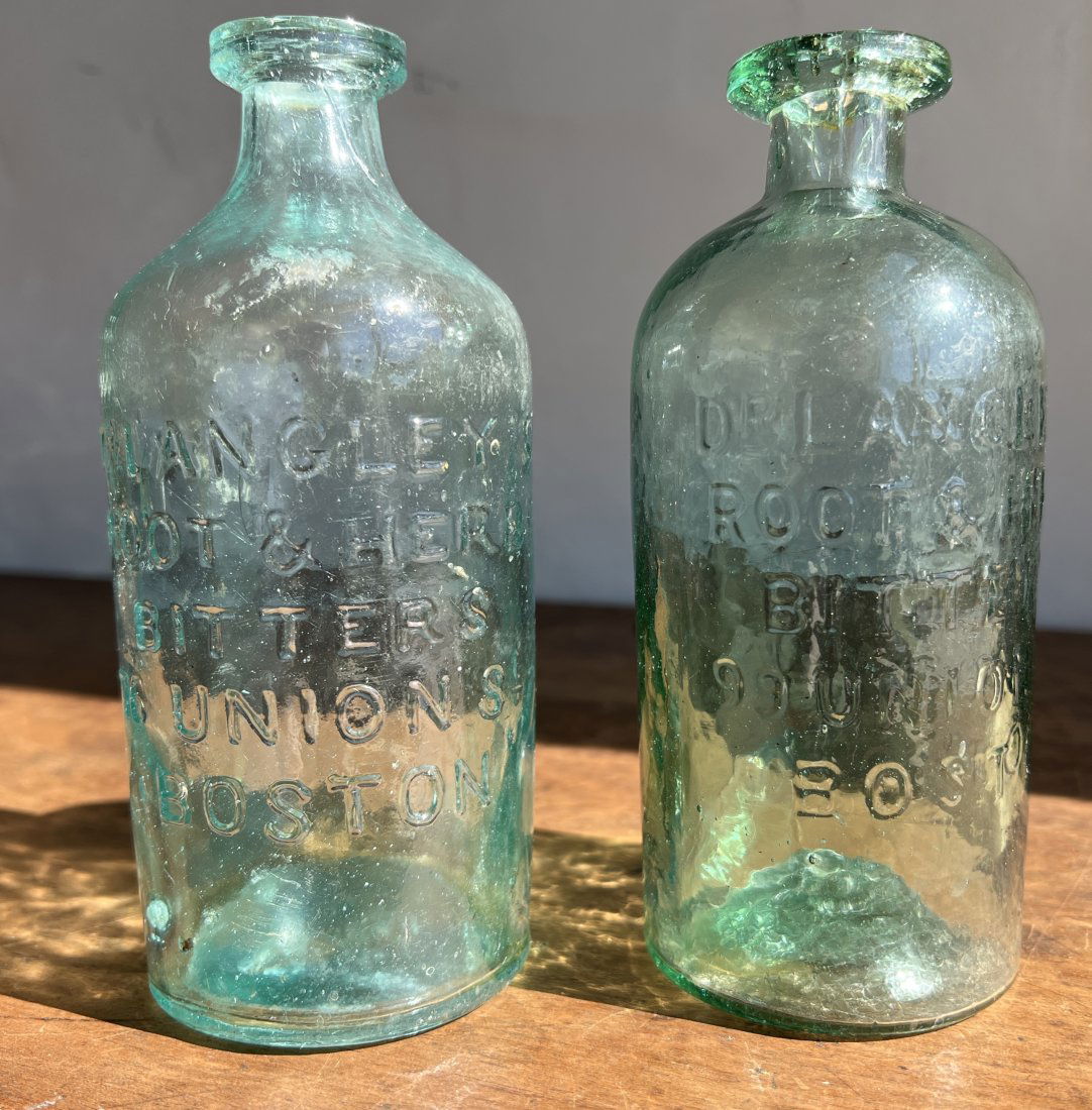 Pair of Dr Langley's Root Herb Bitters Bottles Boston (1 of 12)
