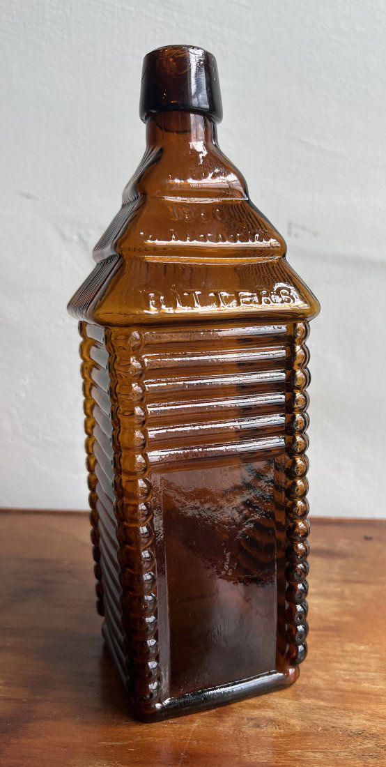 1860  Patent Bitters Figural Glass Bottle (1 of 11)
