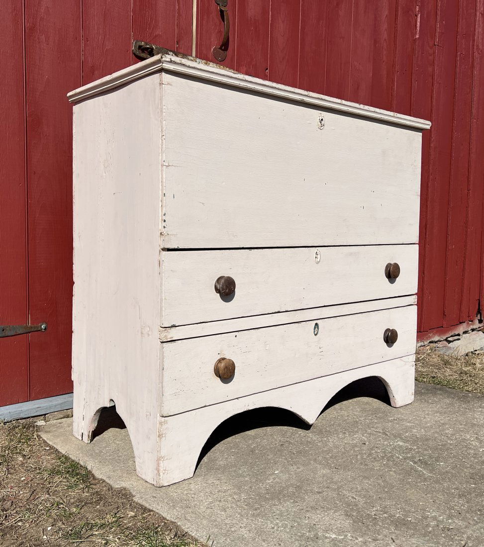 2 Drawer Lift Top Antique Blanket Box  Country Farmhouse Chest (1 of 16)