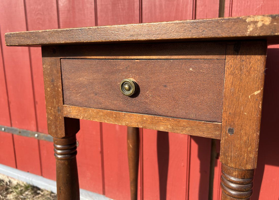 Antique 1 Drawer Birch Stand (1 of 13)