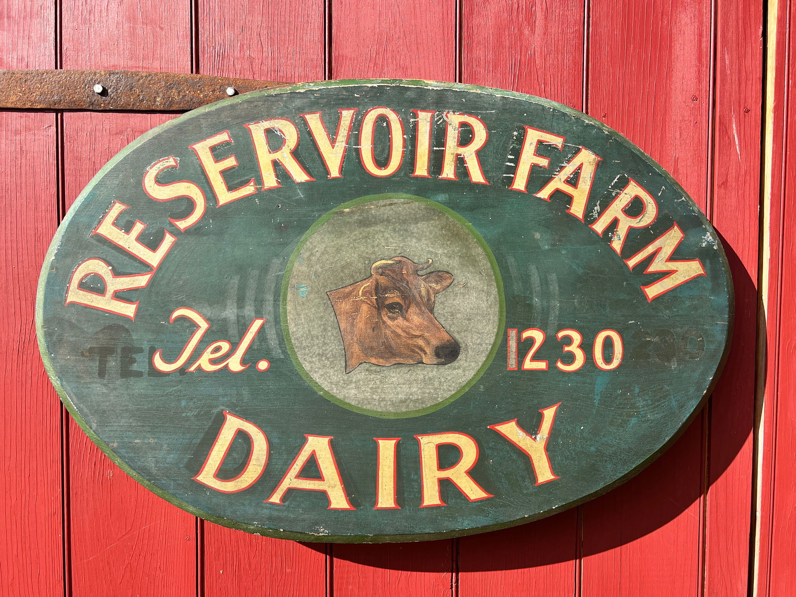 Advertising Farm Dairy Cow Milk Carriage Trade Sign (1 of 18)