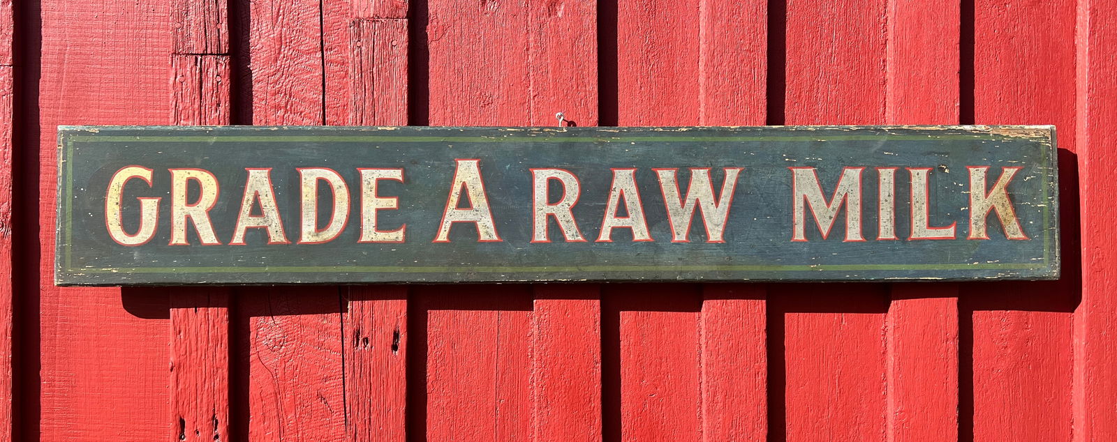 RARE Grade A Raw Milk Advertising Farm Country Trade  Wood Sign (1 of 15)