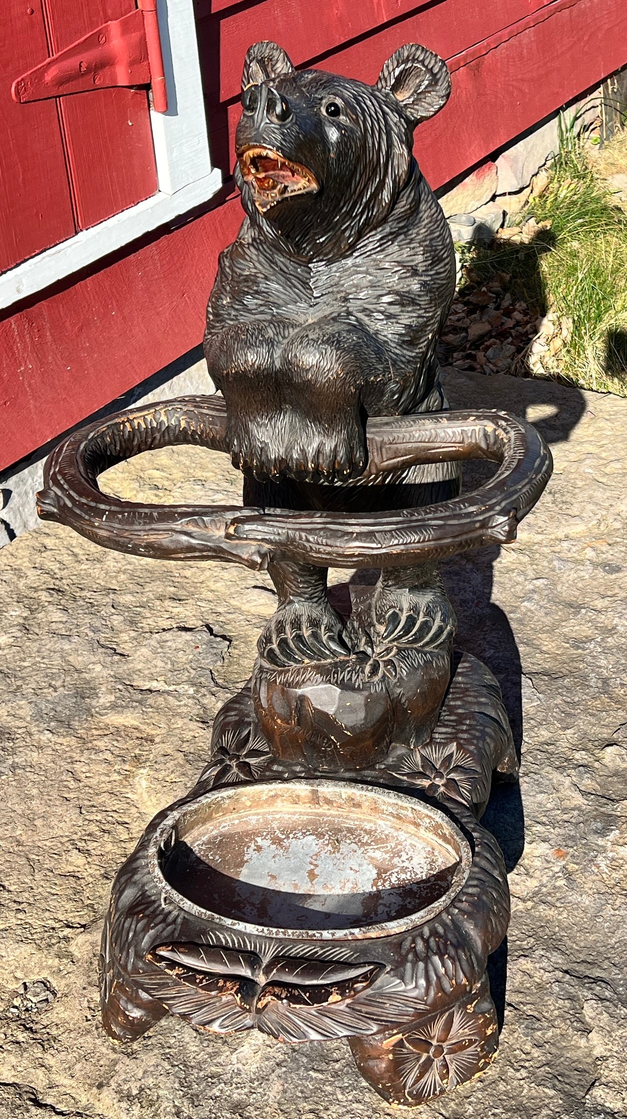 Black Forest Bear Umbrella Stand Antique Adirondack (1 of 20)