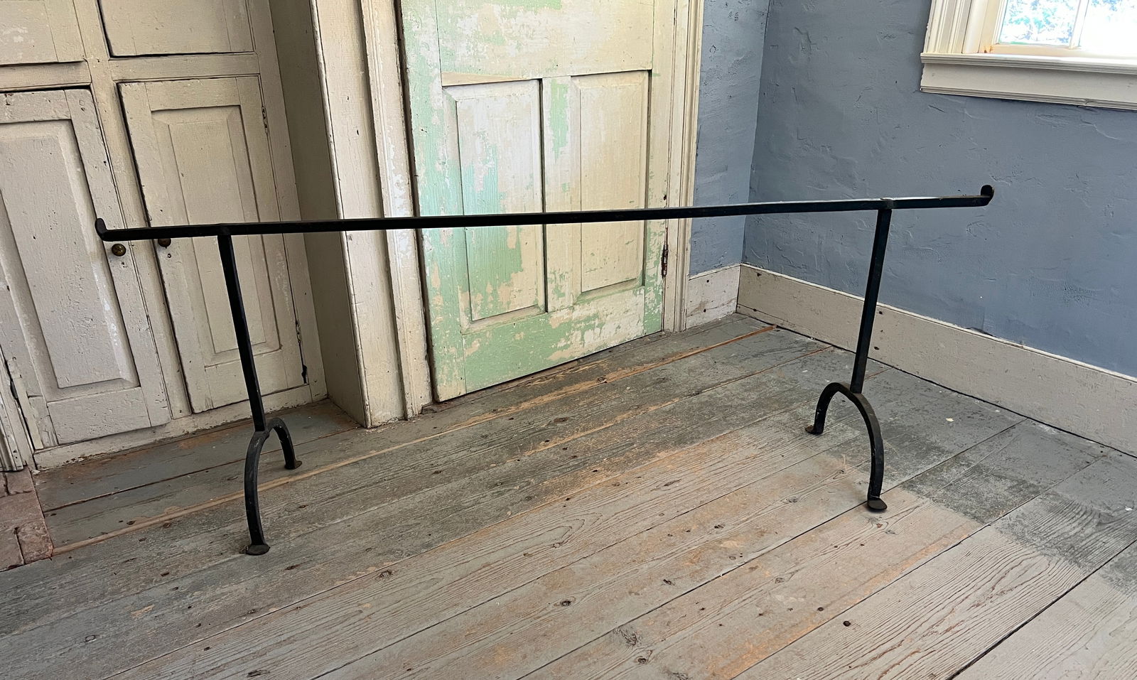Period 1810 Federal Fireplace Hearth Tool  Iron Stand (1 of 12)
