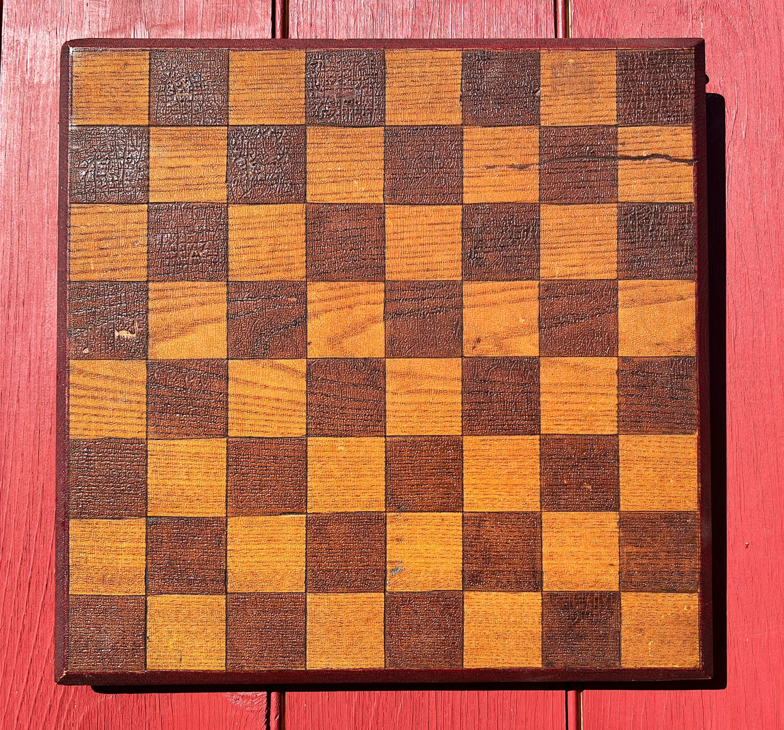 Painted Checker Game Board Great Patina (1 of 8)