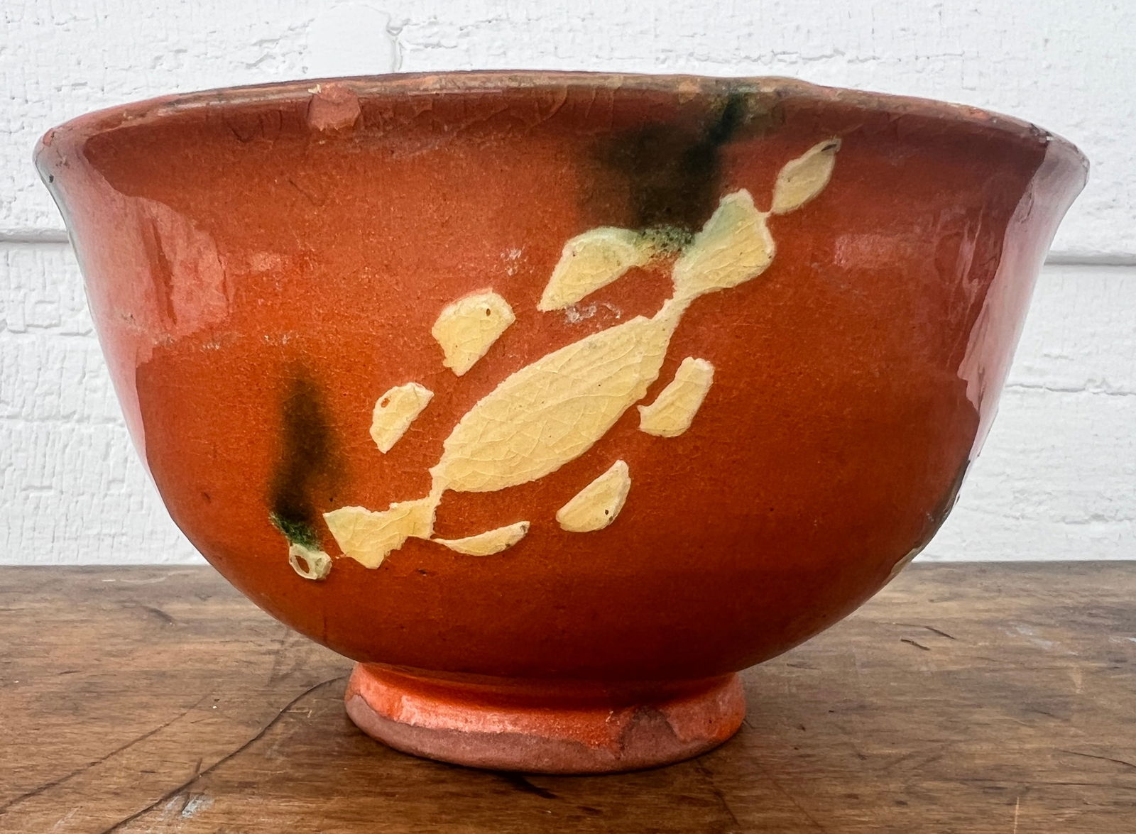 Pennsylvania Redware Stoneware Bowl w/ Manganese (1 of 8)