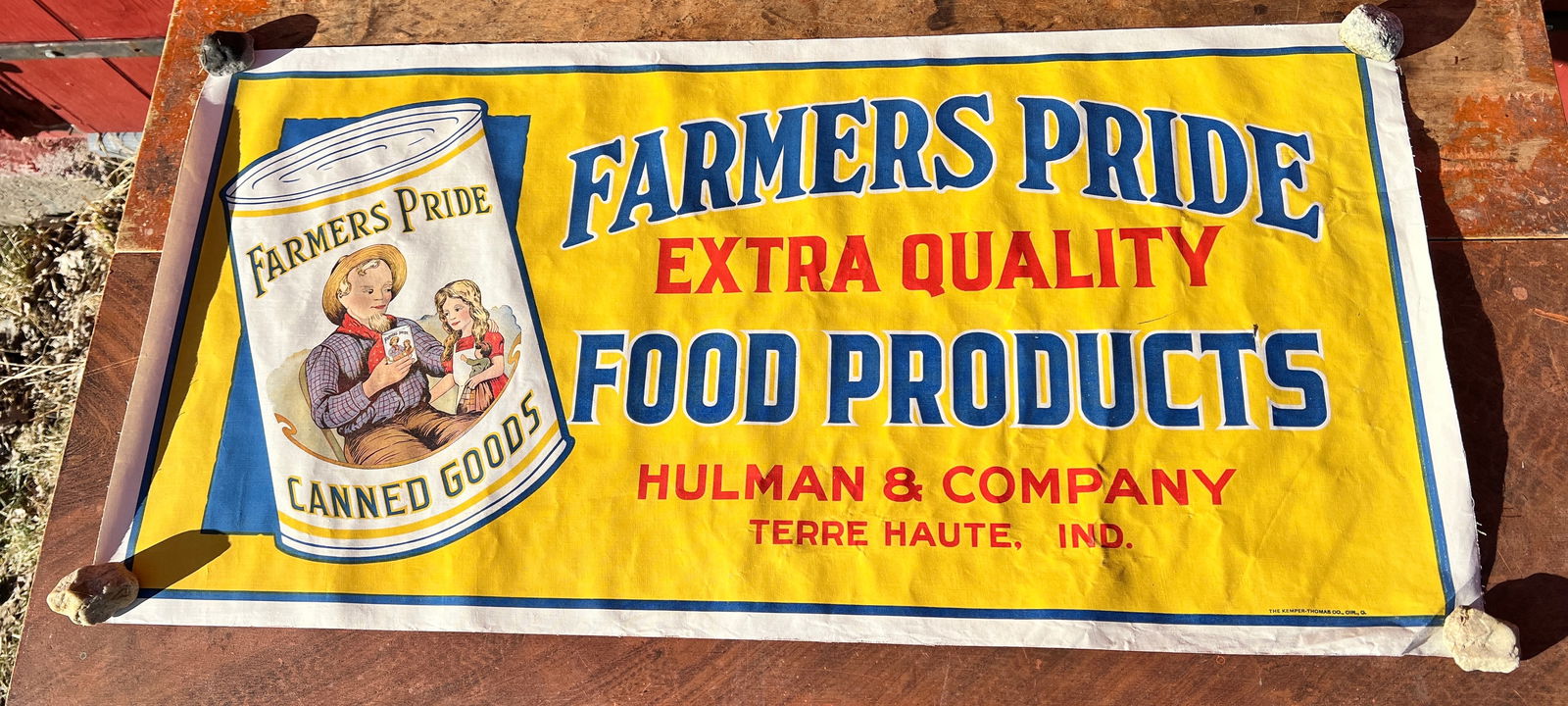 Farmers Pride Advertising Canned Food Tin Lithograph Canvas Sign (1 of 5)