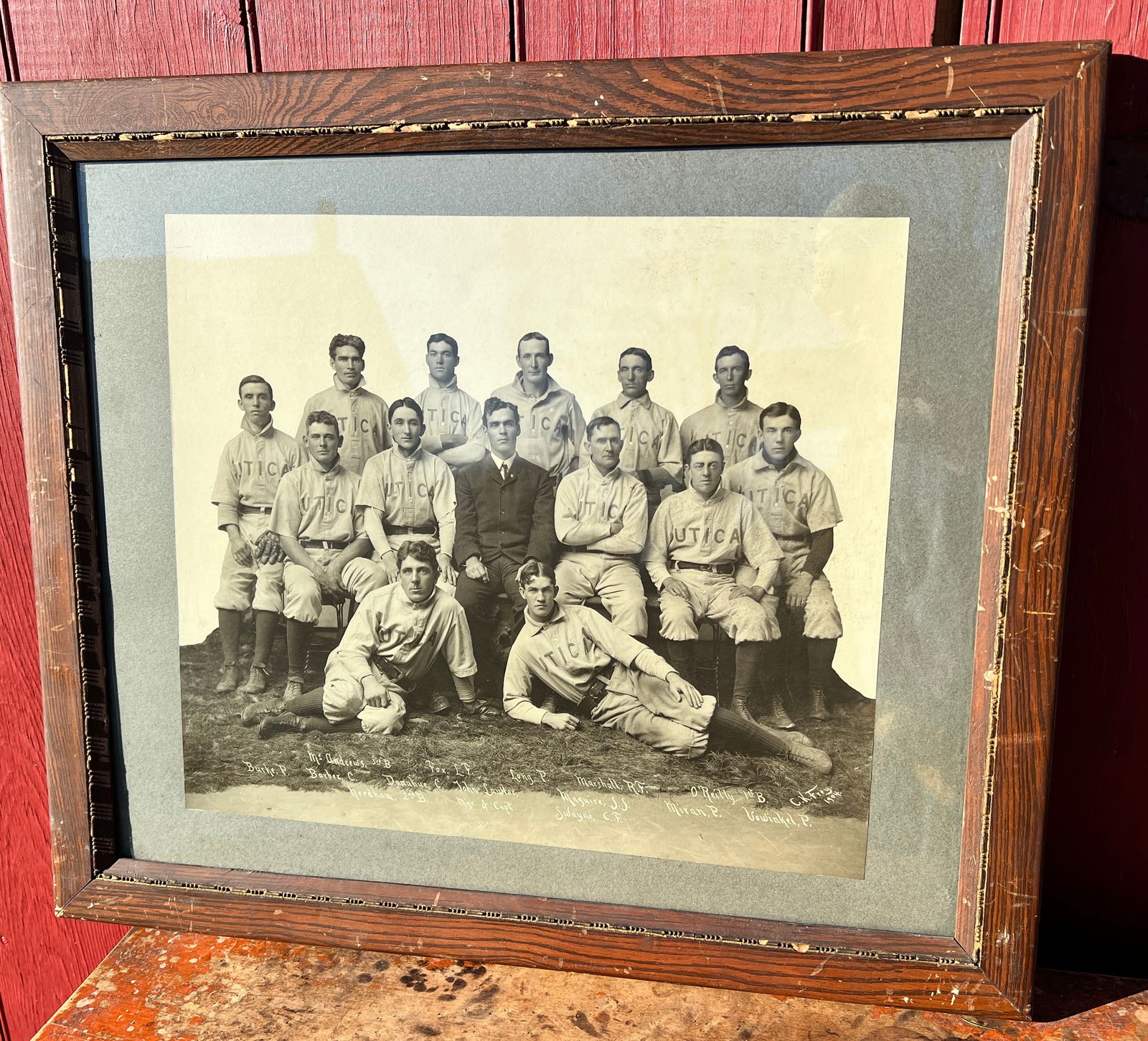 1904 Large Baseball Sports Team Photograph Utica NY (1 of 5)