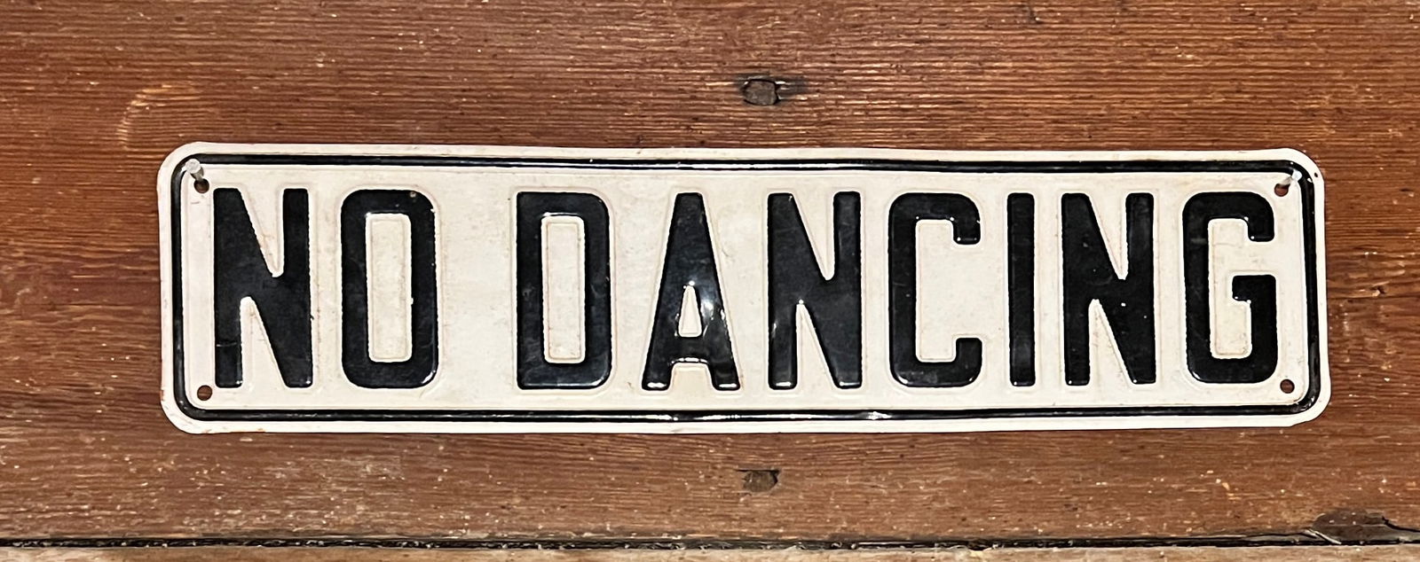 Vintage No Dancing Metal Sign (1 of 4)