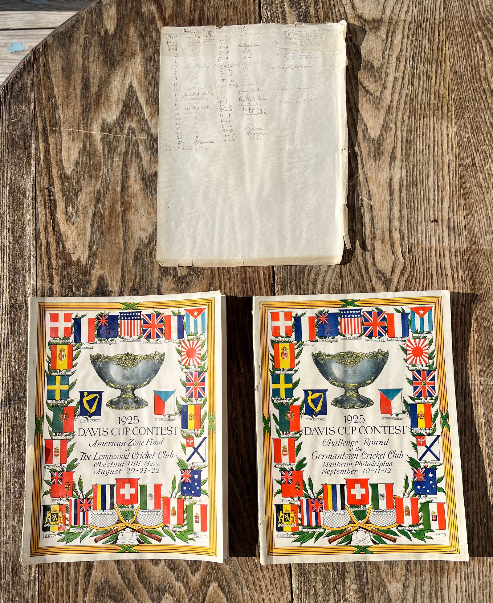 2 - 1925 Lawn Tennis Davis Cup Championship Programs (1 of 6)