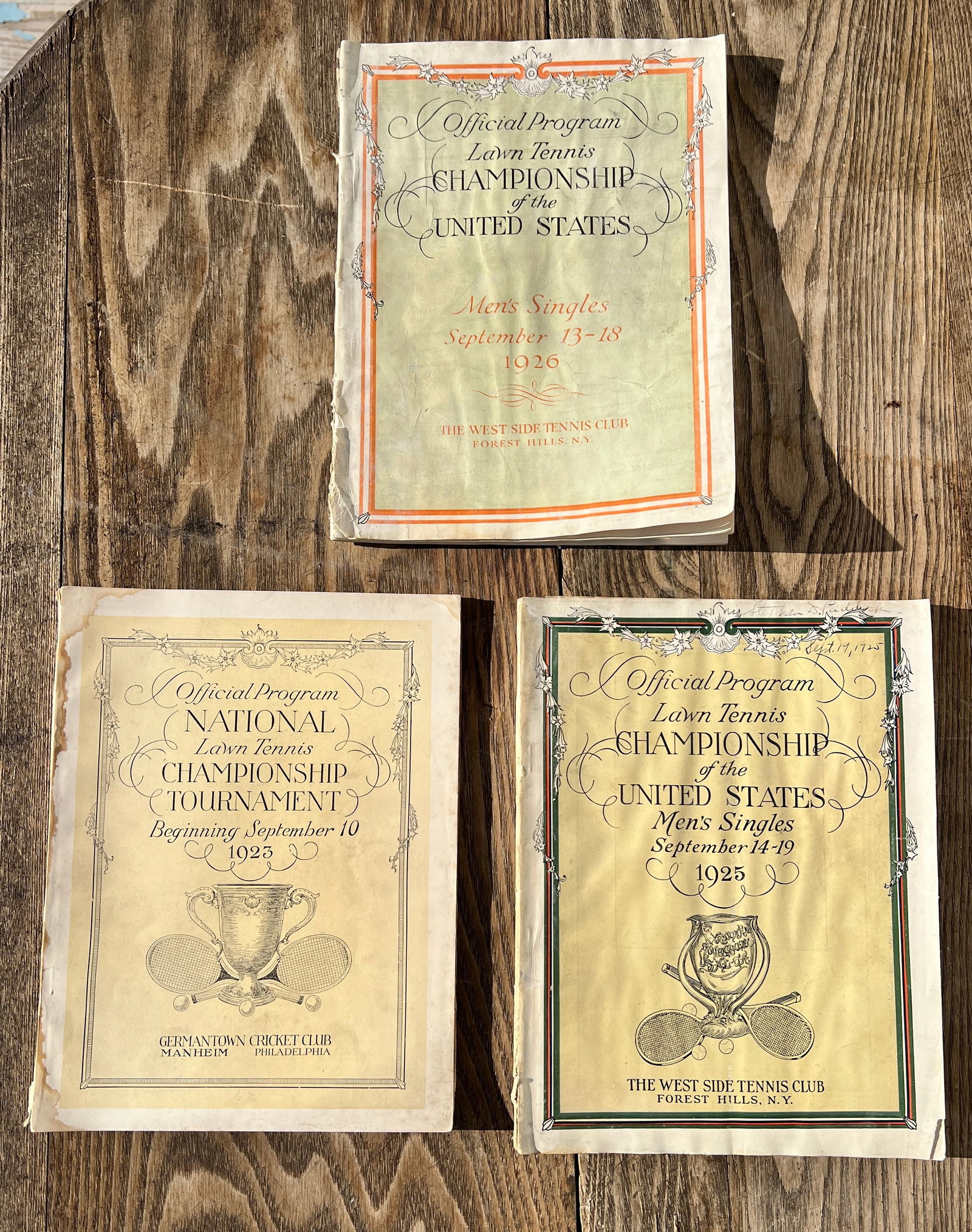 3 - 1920s Lawn Tennis National Championship Official Programs Forest HIlls etc. (1 of 6)