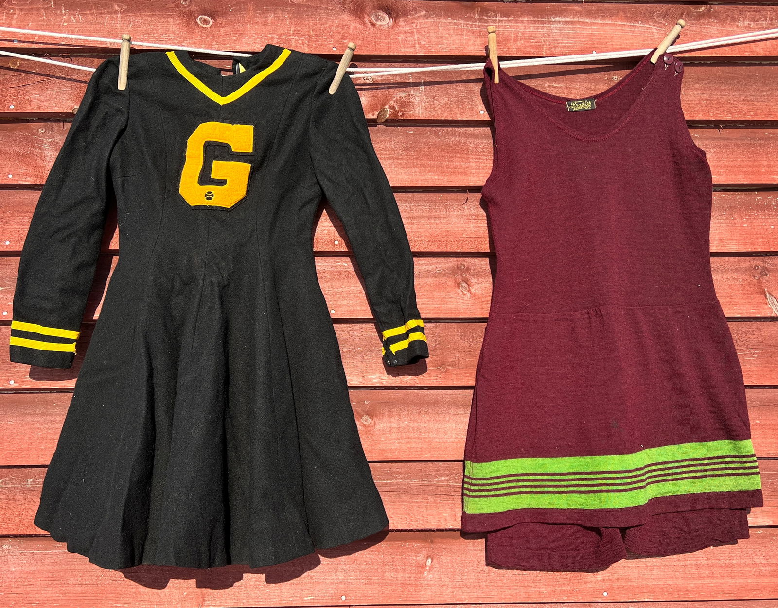 Antique Vintage Wool Bathing Swim Suit and Basketball Uniform (1 of 5)