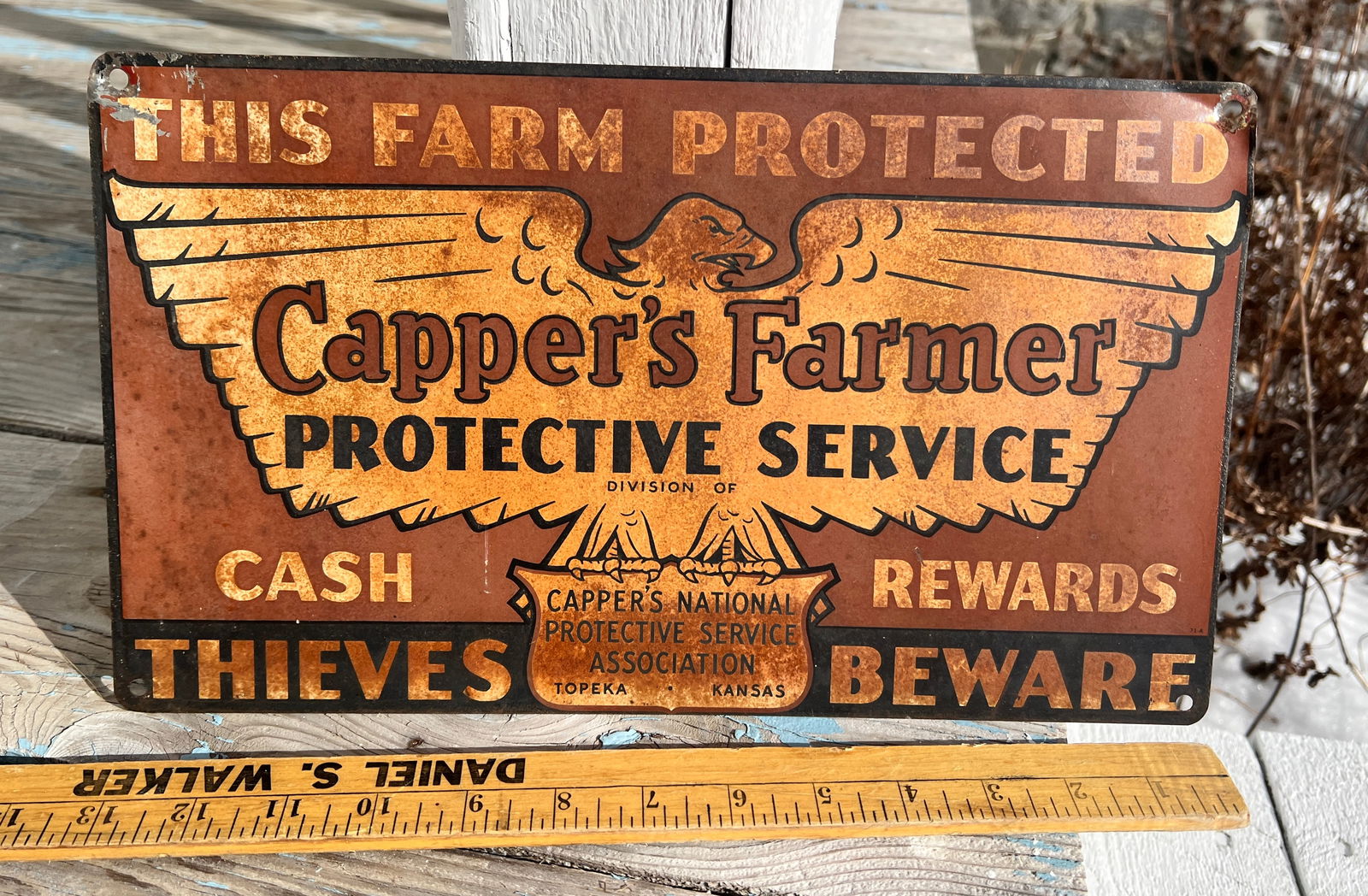 Capper's Farmer Farm Protected Advertising  Sign Topeka Kansas (1 of 4)