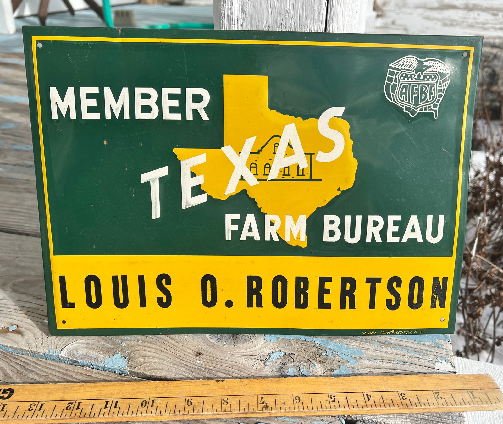 Texas Farm Bureau Advertising Farmer Sign (1 of 4)