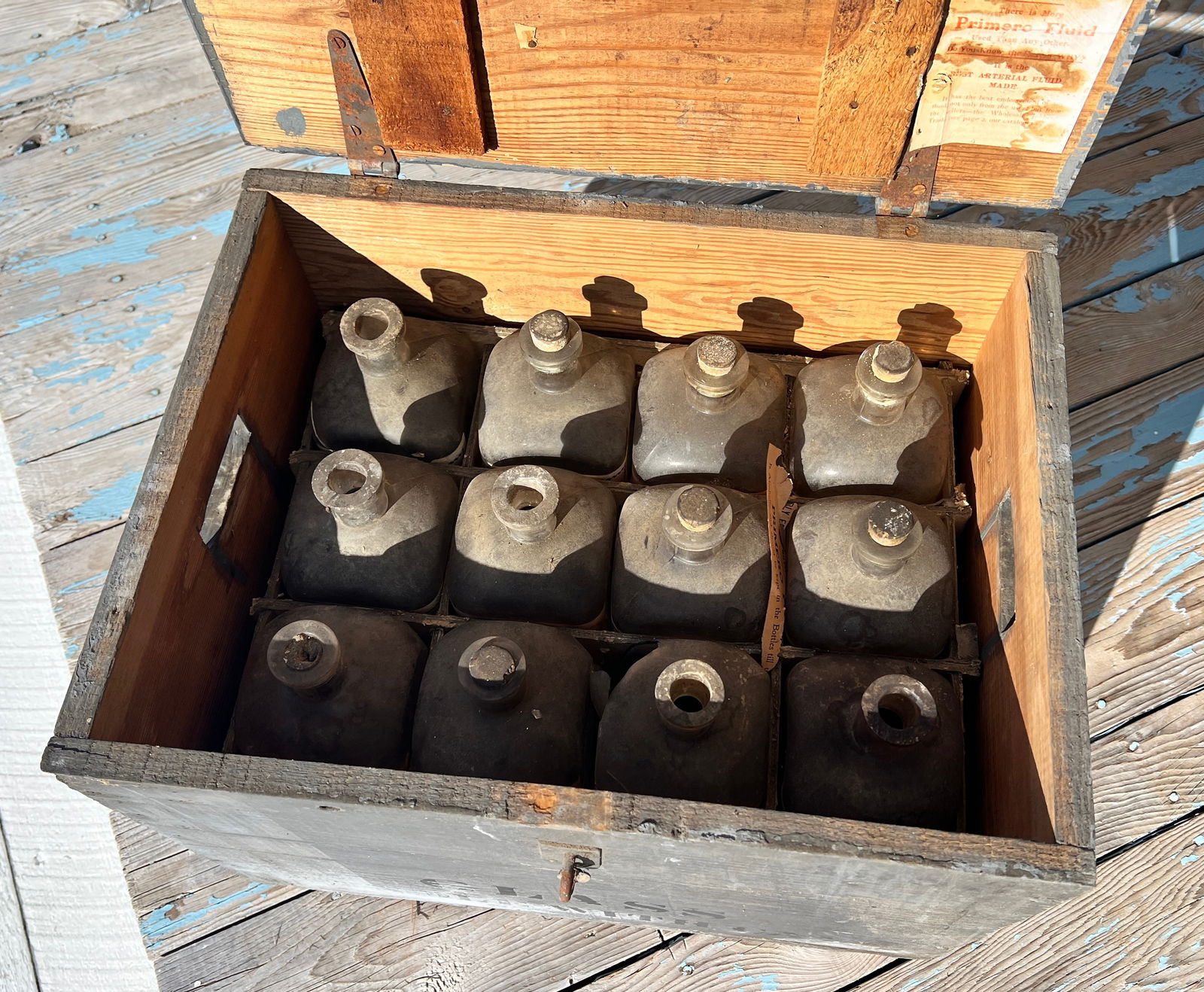 12  Primero Advertising Funeral Mortuary Mortician's Embalming Fluid Bottles (1 of 11)