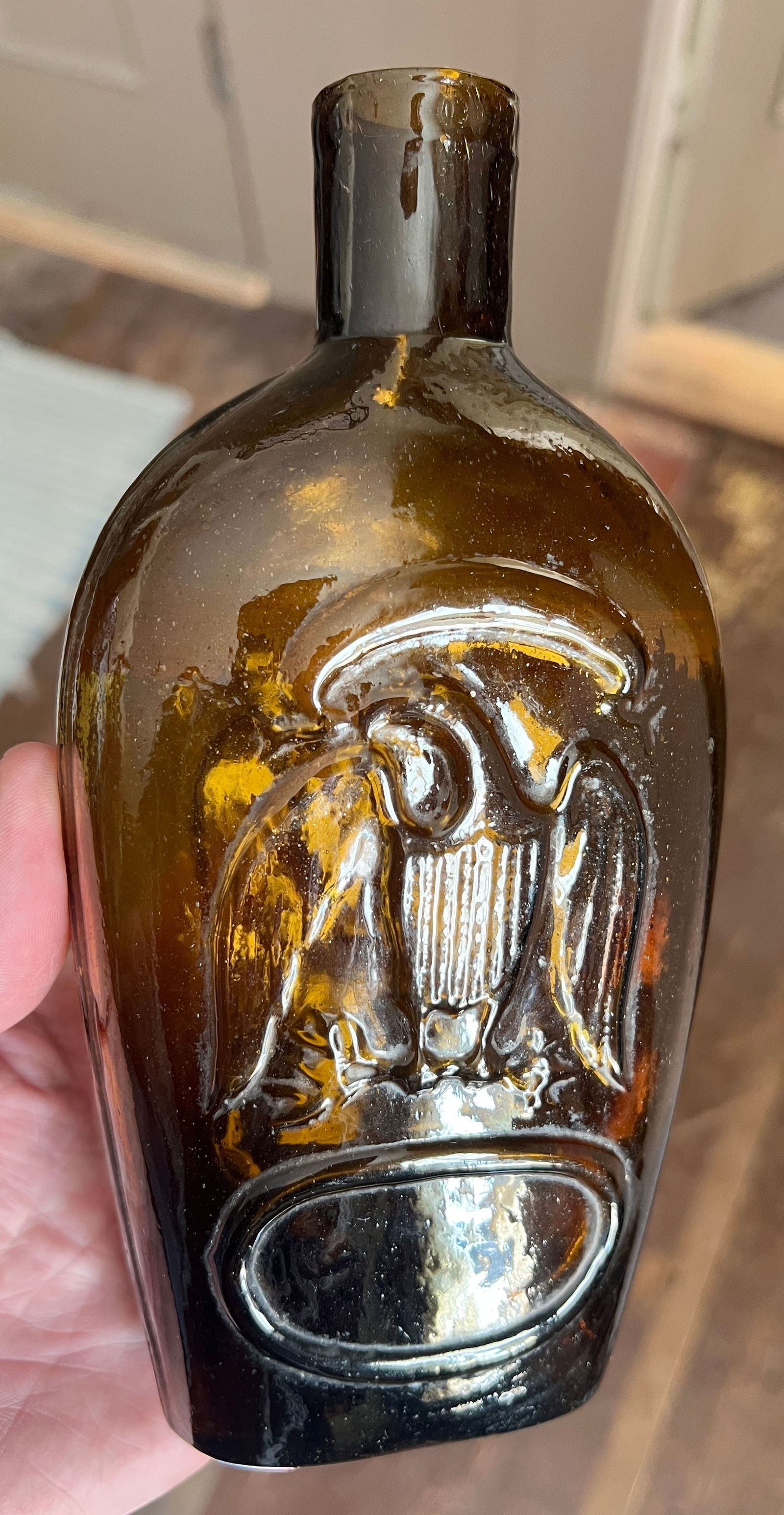 Early Double Eagle Flask Bottle Antique Stoddard NH (1 of 18)