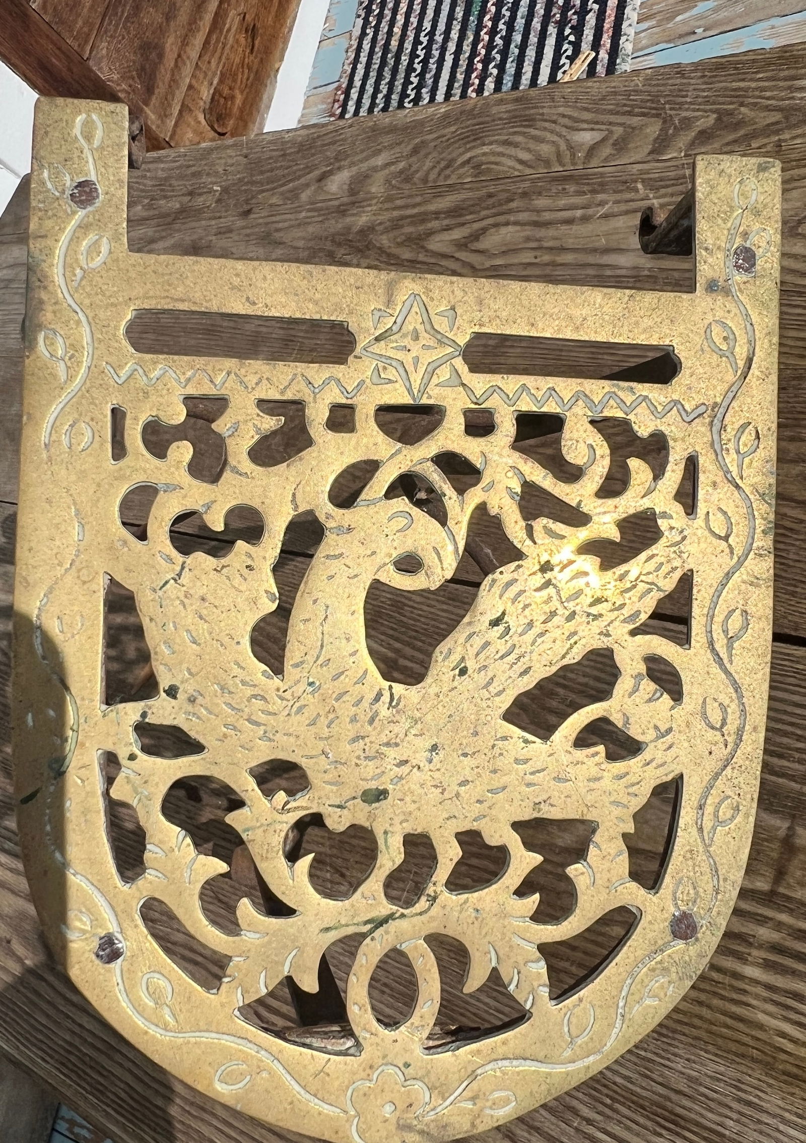 Brass Eagle Fireplace Trivet Holder (1 of 6)