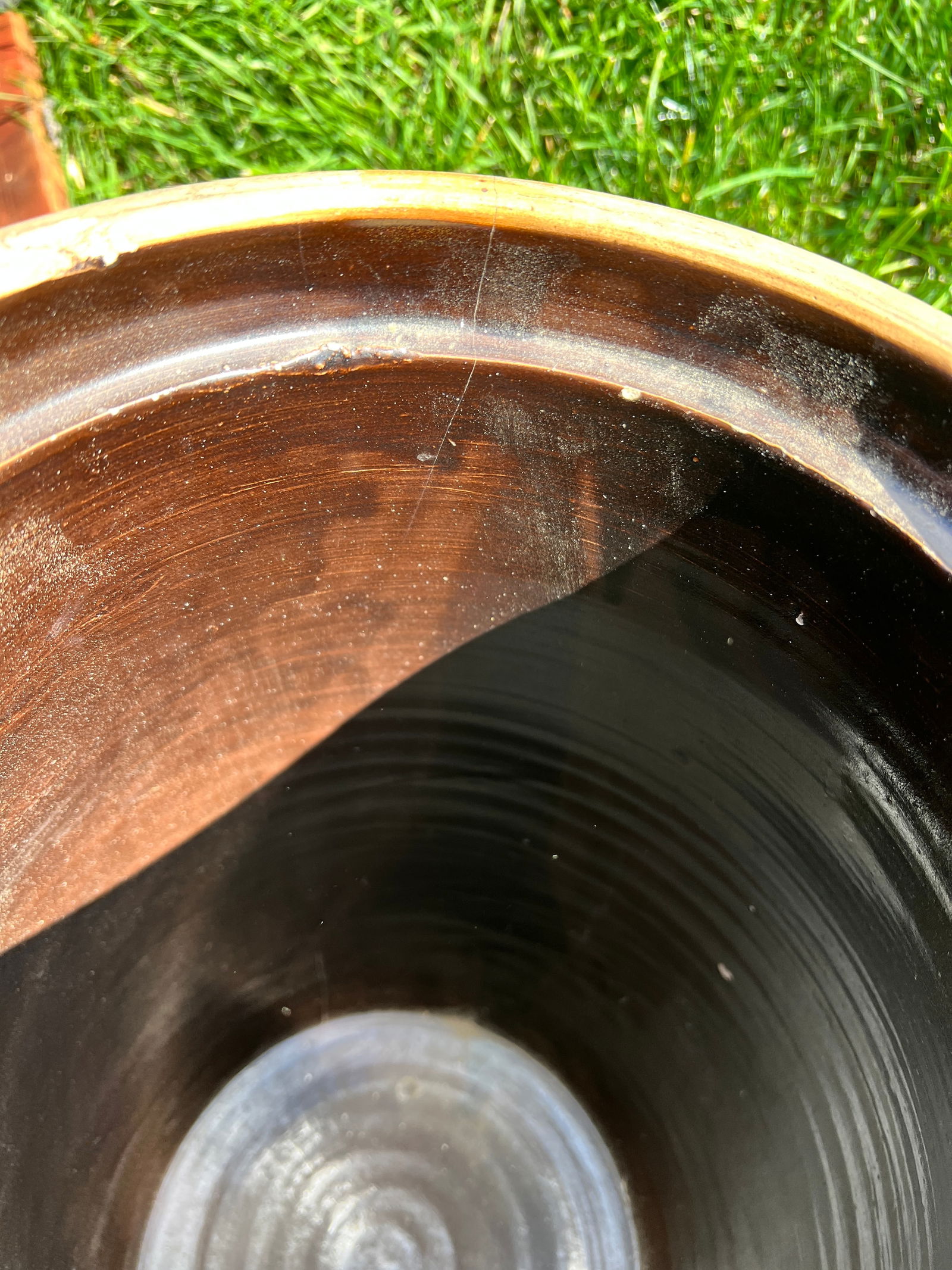 Burlington Vermont Butter Churn Crock Blue Decorated Stoneware - 9