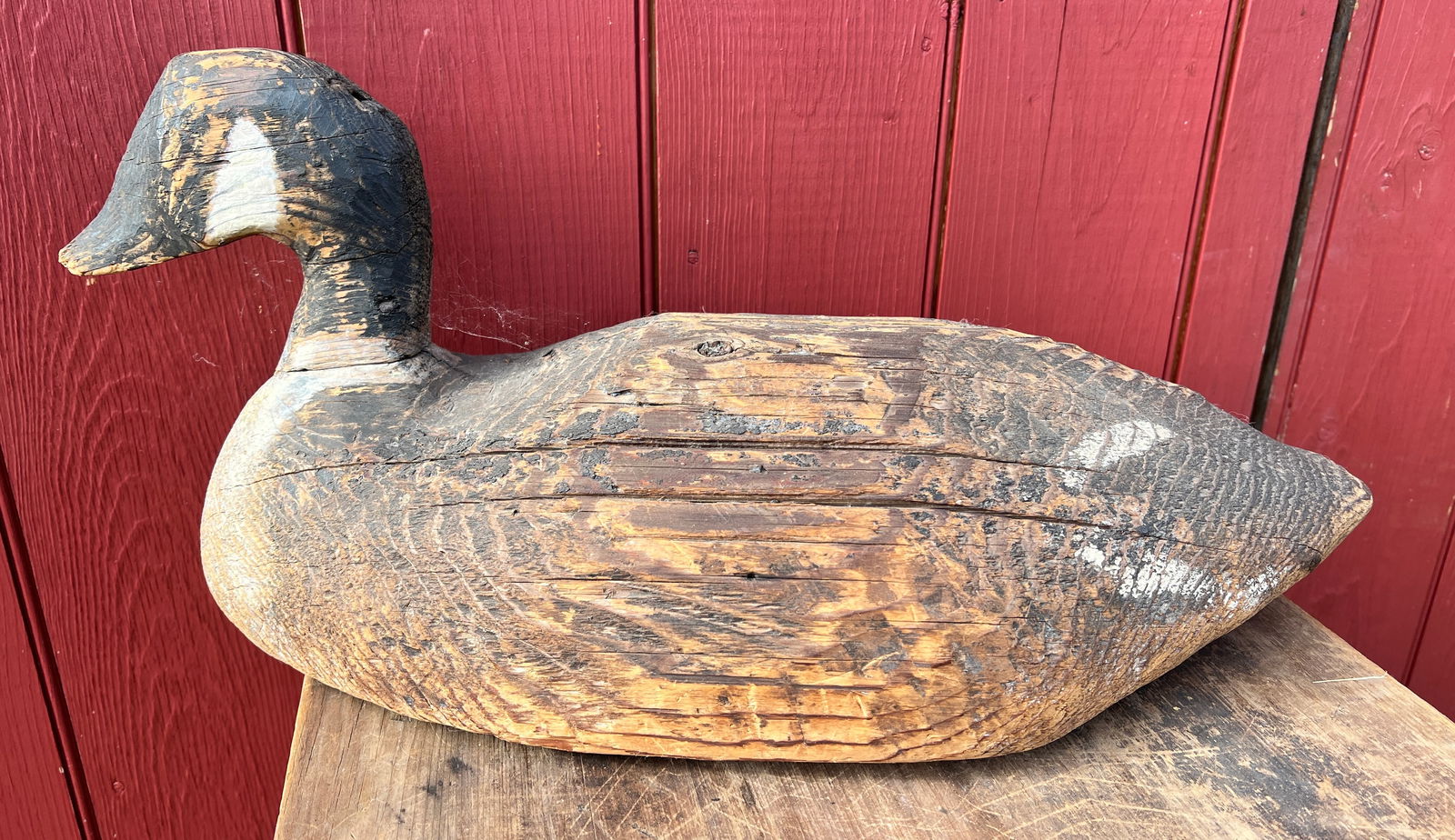 Great Antique Early Goose Duck Folk Art Decoy 40 Cents (1 of 12)
