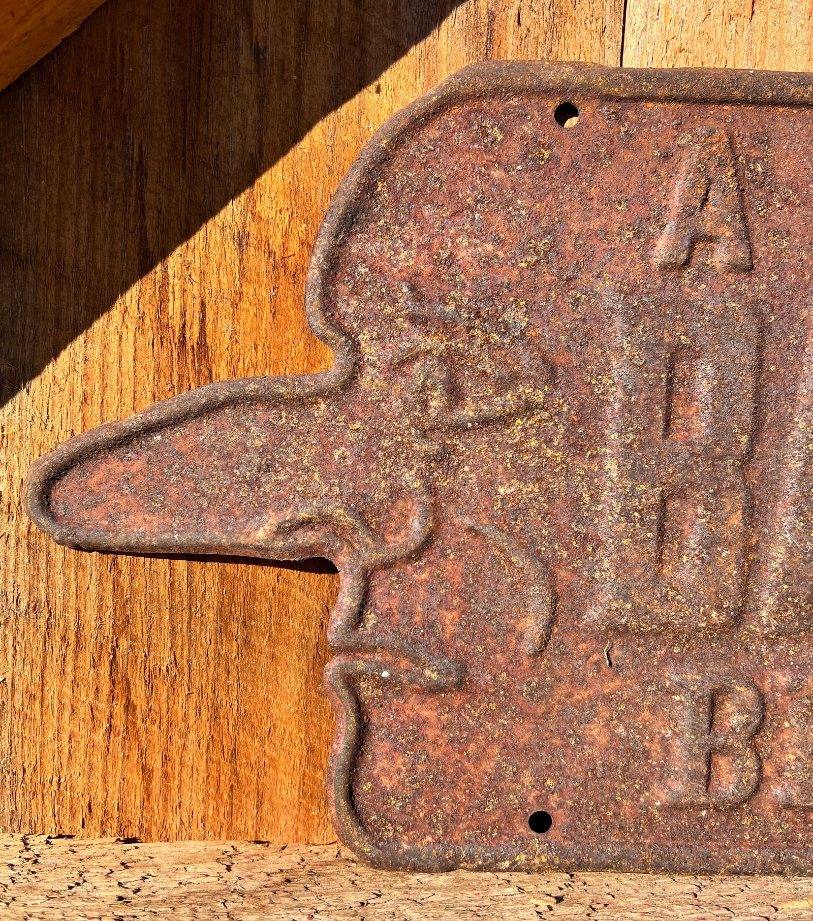 Figural Folk Art Baxter's Lunch Nose Arrow Sign Advertising Brasher Falls NY (1 of 6)