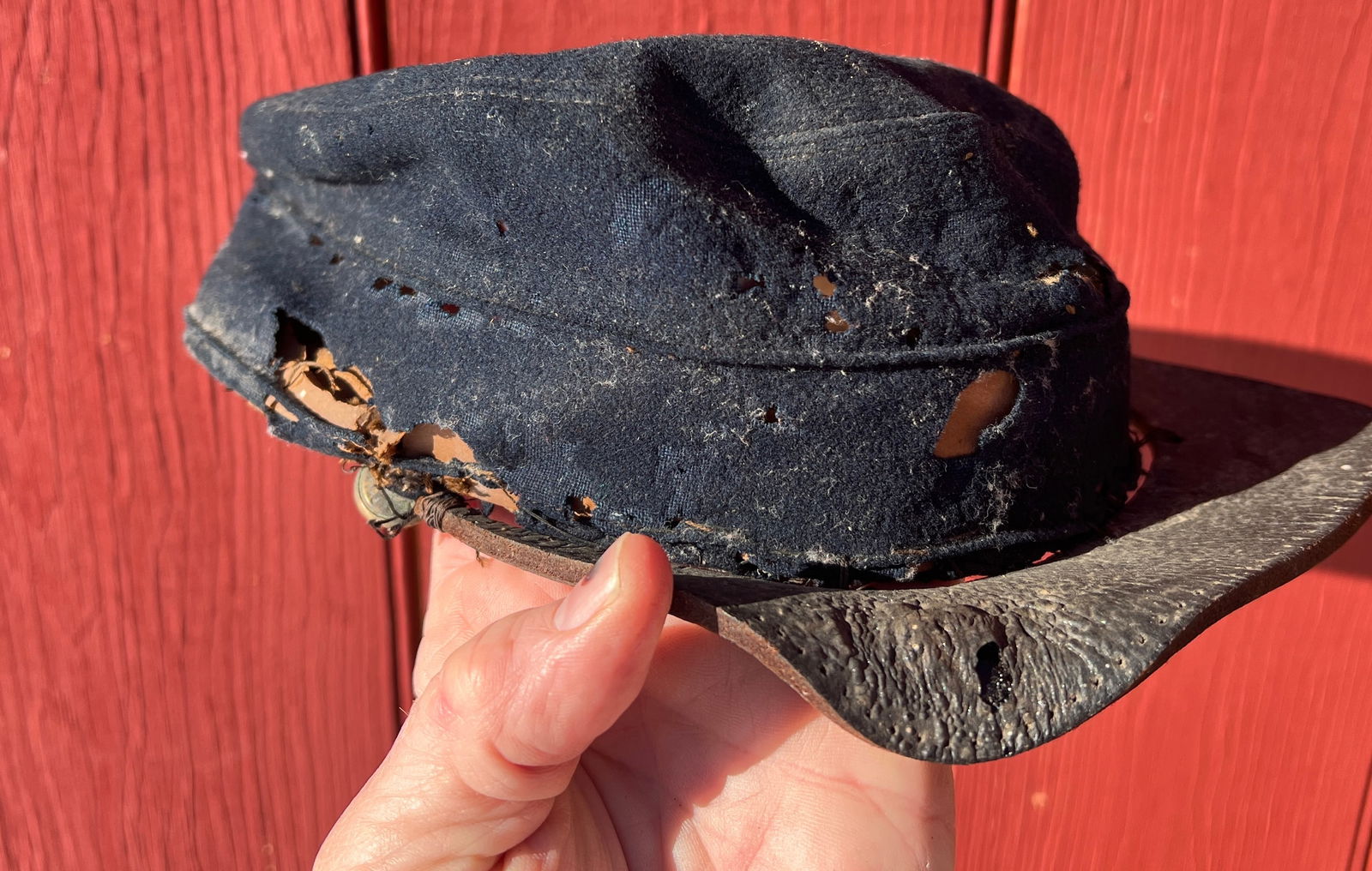 Antique Original Civil War Kepi Hat (1 of 7)