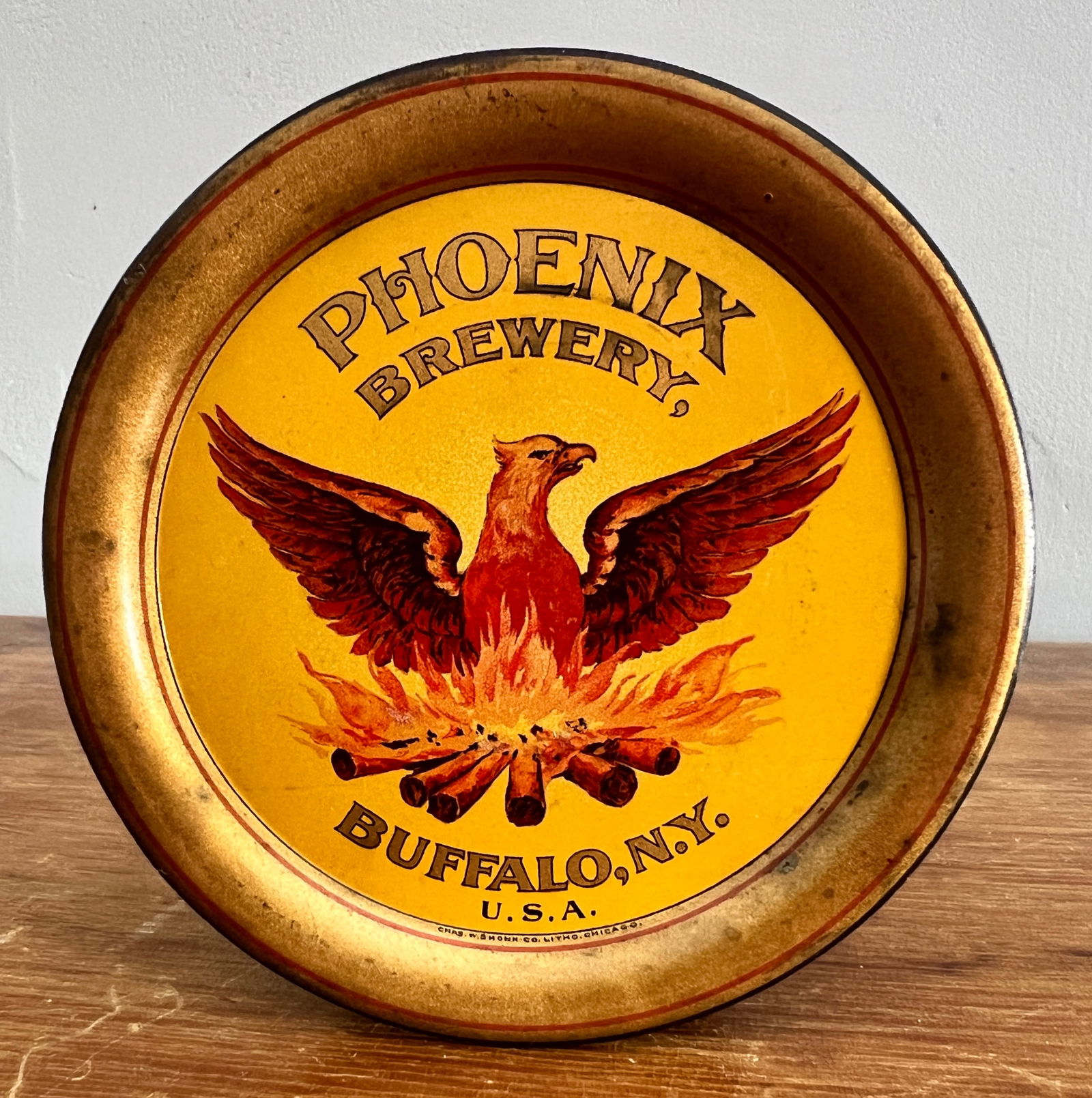 Phoenix Brewery Buffalo NY Beer Advertising Tip Tray Lithograph (1 of 6)