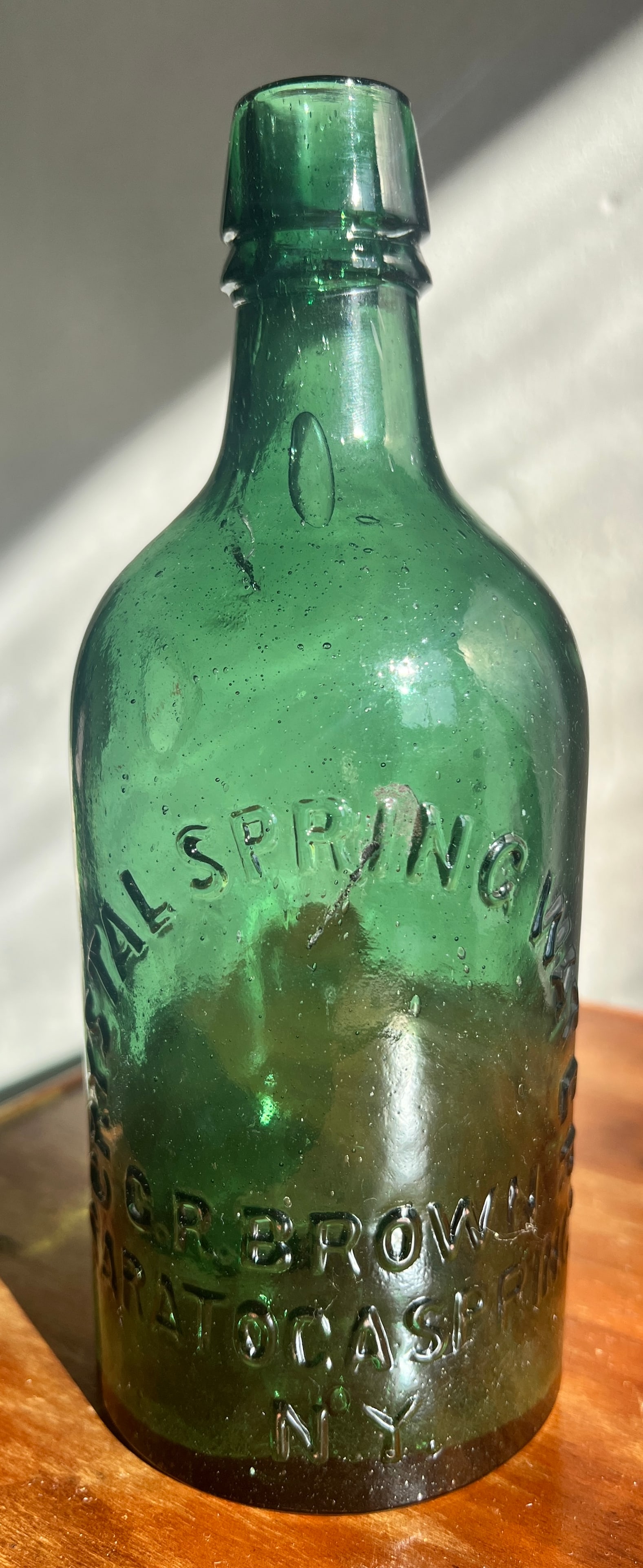 Rare Crystal Spring Water Saratoga Bottle C R Brown (1 of 11)
