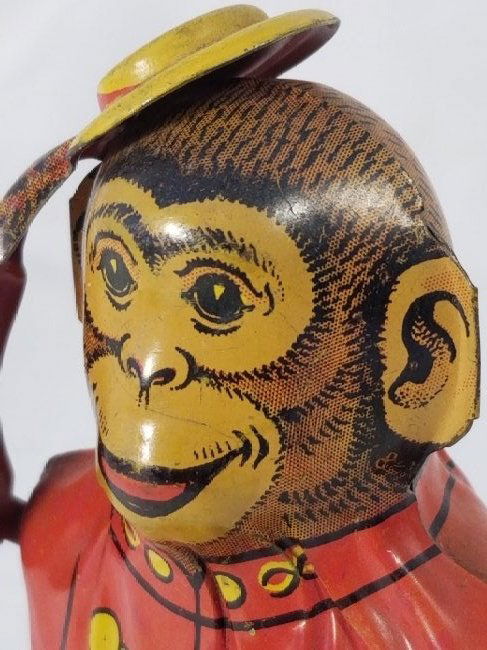 Monkey tin Mechanical Bank - J Chein & Co (1 of 3)