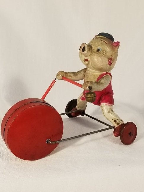 Celluloid Wind-Up Pig Toy (1 of 3)