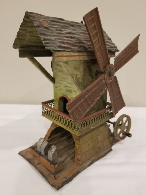 Hand Painted Tin Toy Wind Mill ~ Steam Toy Accessory (1 of 5)