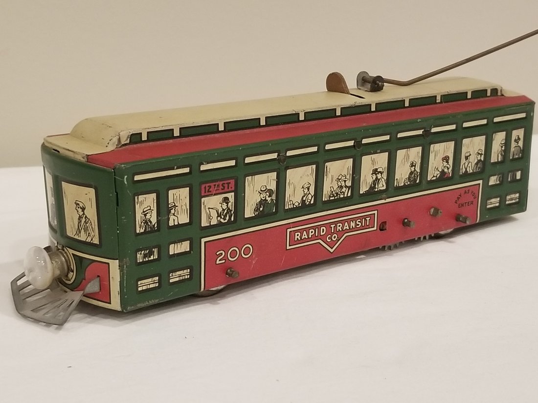 Marx Trolley ~ Wind up with Battery Operated Light ~ (1 of 7)