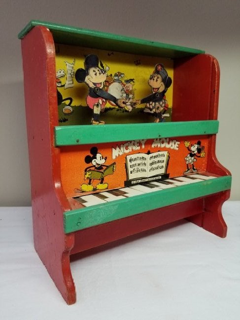 Mickey Mouse Piano w/ Dancing Mickey and Minnie ~ 1930s (1 of 8)
