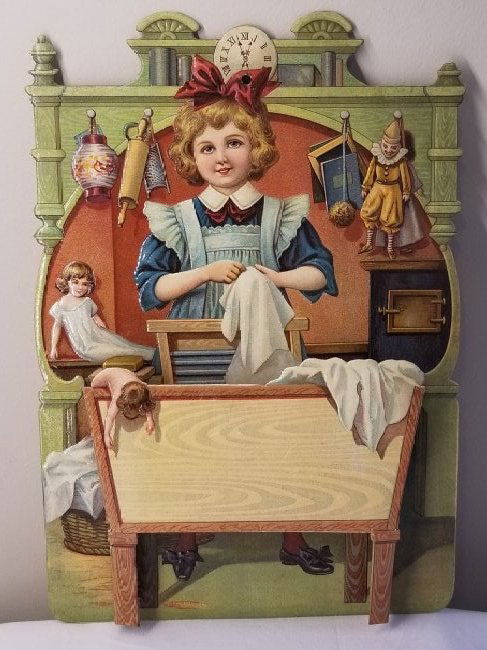 Amazing Child´s Wall Pocket ~ Lithographed Cardboard (1 of 8)