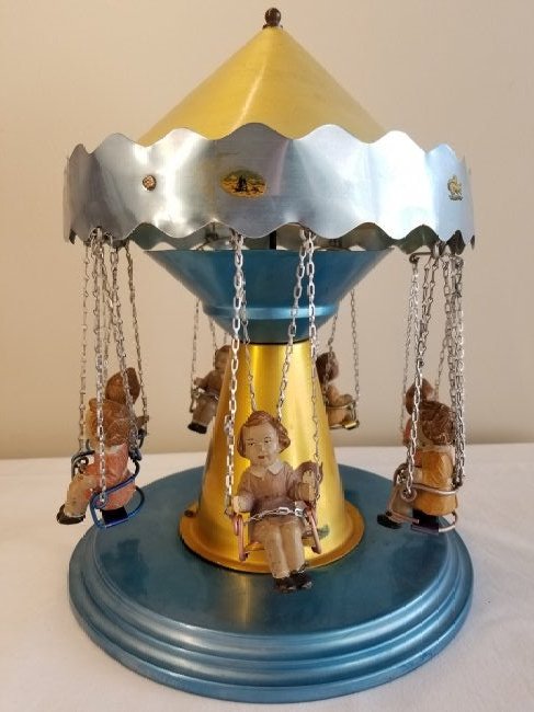 Wind-Up Carousel ~ Aluminum & Composition (1 of 5)