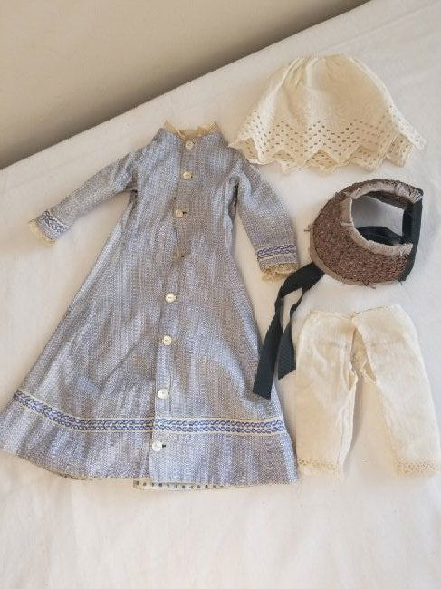 Antique Doll Clothes & Bonnet (1 of 8)