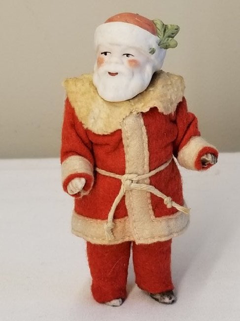 Antique Bisque Santa Claus Doll ~ orig clothes (1 of 3)