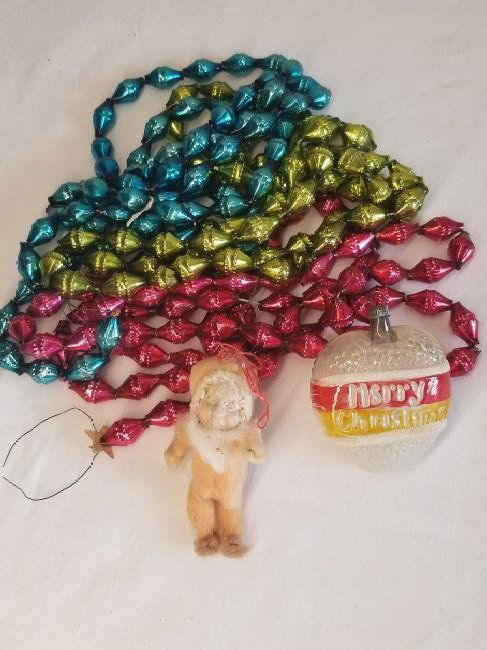 Lot Feather tree Ornaments & Garland (1 of 3)