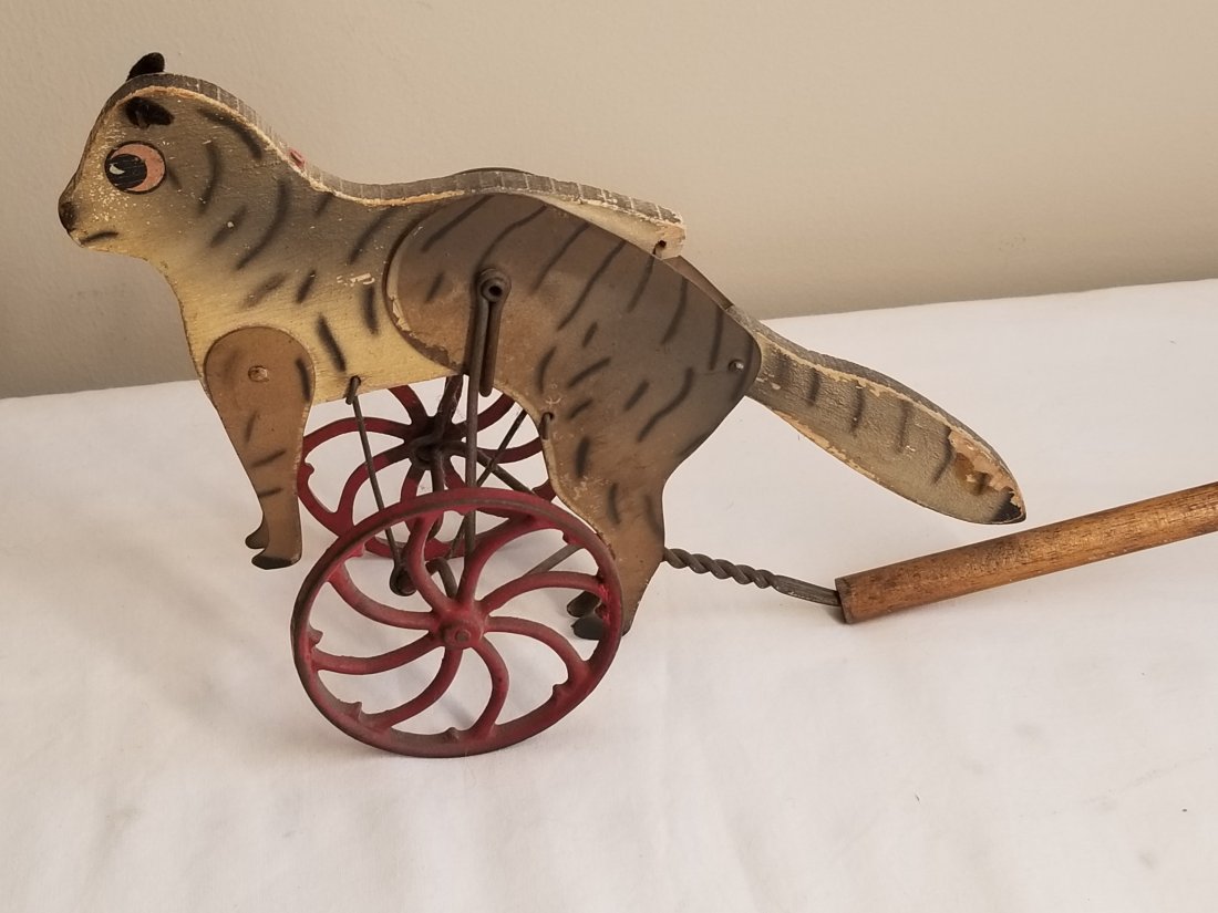 Antique Jumping Cat Push Toy ~ Amazing! (1 of 7)