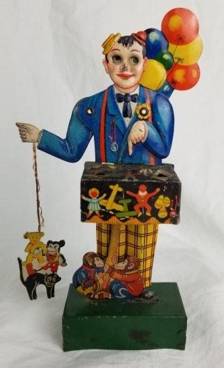 Mickey Mouse Balloon Vendor ~ Wind-Up Tin Toy (1 of 5)