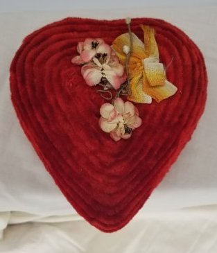 Vintage German Heart Candy Box with Celluloid Doll (1 of 2)