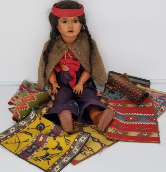 Large Antique German Doll ~ Native American (1 of 3)