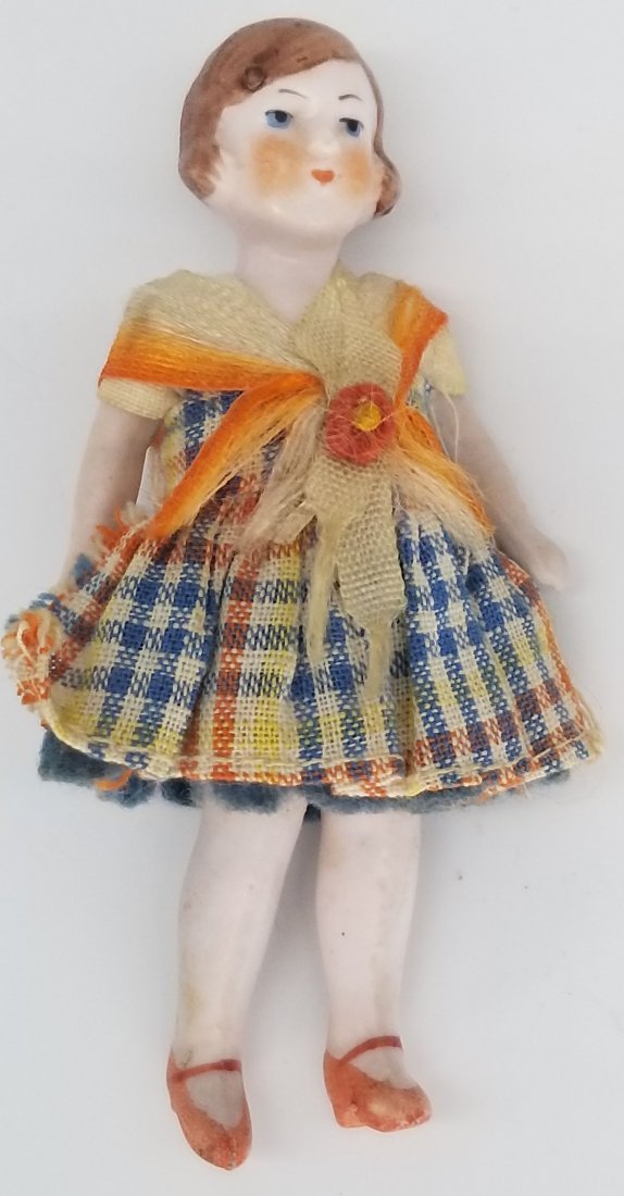 German Bisque Dollhouse Doll ~ Original Clothes (1 of 2)