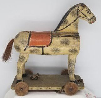 German Wooden Ride-On Horse ~ Original Paint ~ (1 of 4)