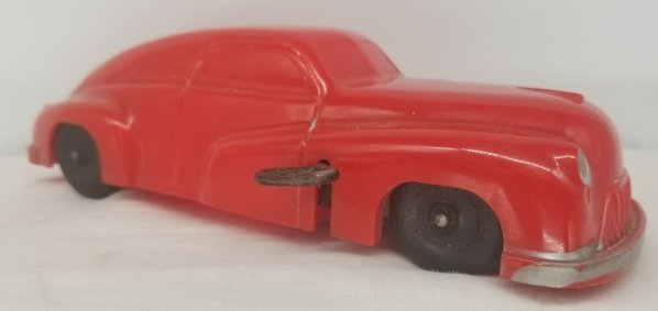 Art Deco Hard Plastic Wind-Up Car: This is a very nice toy, very Good Condition, works well, we do in house shipping at cost, Fast and Easy, please ask any questions before you bid, follow me on Instagram Chasbach1 or Bach1 Auctions on