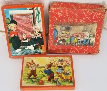 Lot of 3 Vintage German Mini Puzzles ~ Comic Animals (1 of 4)