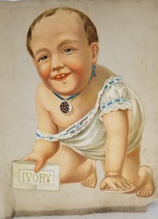 1886 Ivory Soap Cardboard Stand Up Counter Display (1 of 2)