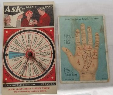 Palmistry & Magic Cards ~ 19th Century: This is a neat card, Palmistry looks to be late 19th century, , about 3 3/4 x 6 1/2 inches, we do in house shipping at cost, Fast and Easy, please ask any questions before you bid, follow me on Instag